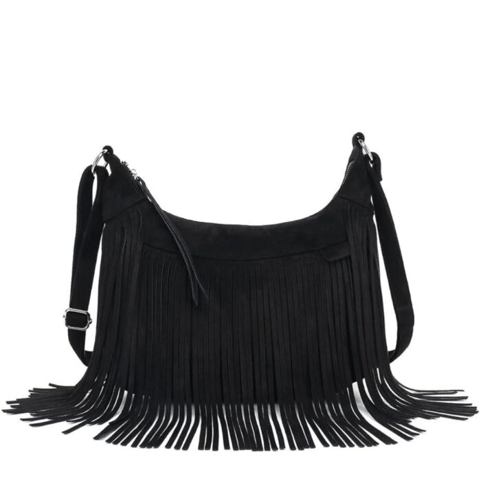 Classic Tassel Shoulder Bag - Black