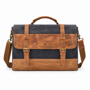 Vintage Laptop Messenger – Black